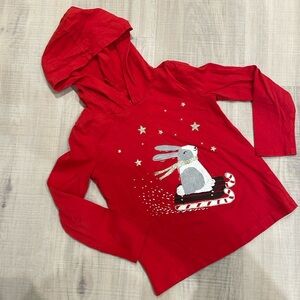 4T Carters snow bunny red long sleeve top
